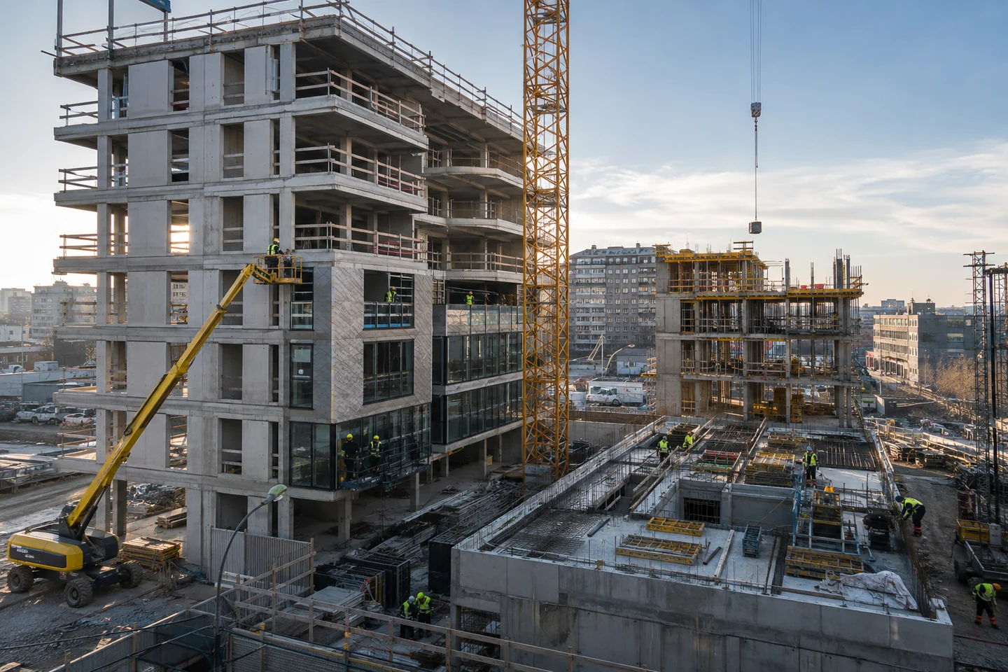 La producción de la construcción bajó en junio en la zona euro y la UE · Fotografía ilustrativa