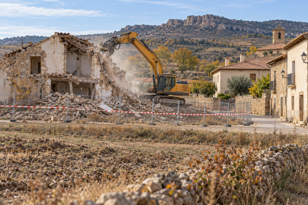 Aragón informa de una resolución provisional de ayudas para derribos en municipios · Fotografía ilustrativa