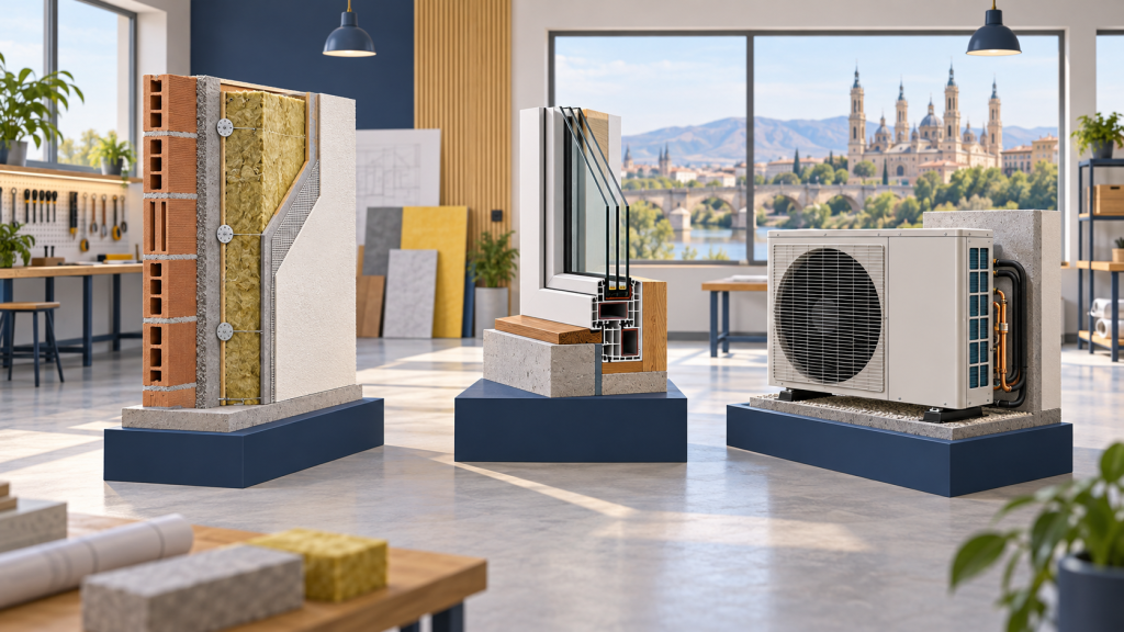 Zaragoza rapproche la formation à l’efficacité énergétique des professionnels du bâtiment · Photographie illustrative